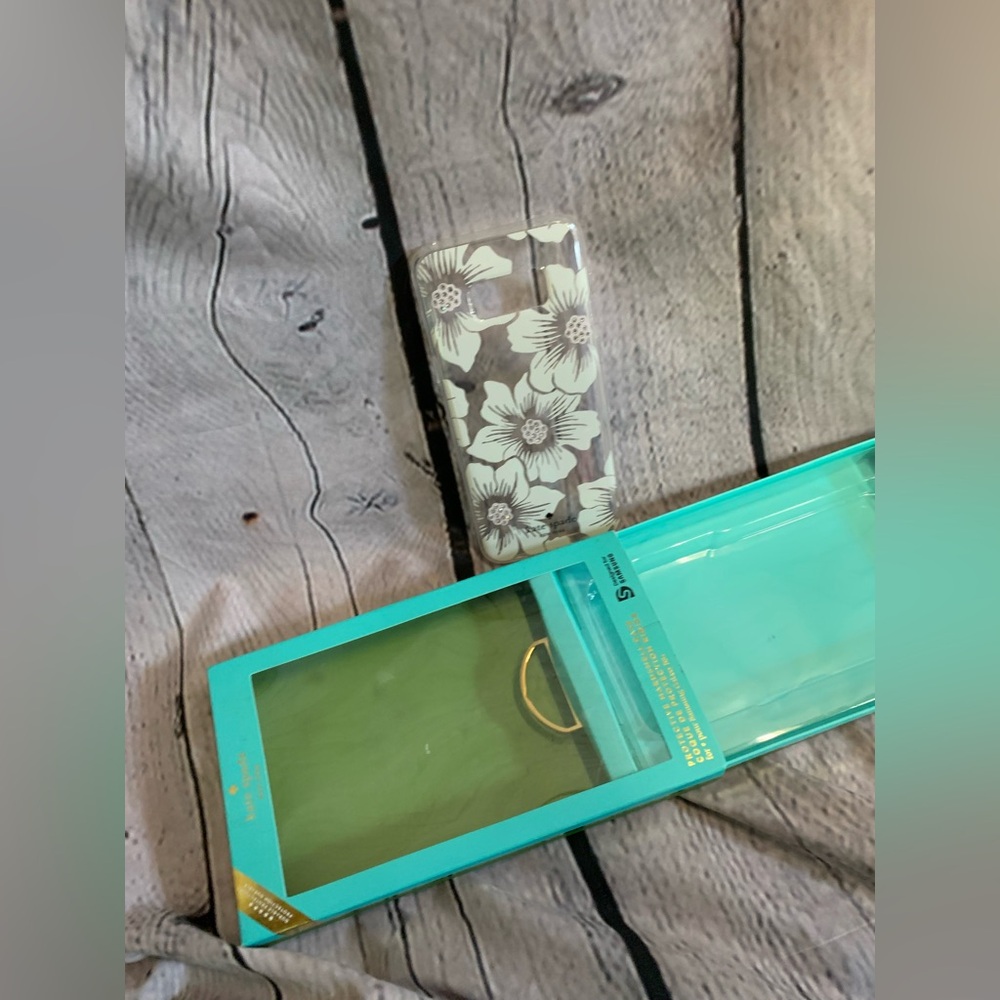 5/$20 Kate Spade Samsung Galaxy S8+ Cover Case Hollyhock Floral Clear White Gems - Picture 7 of 10